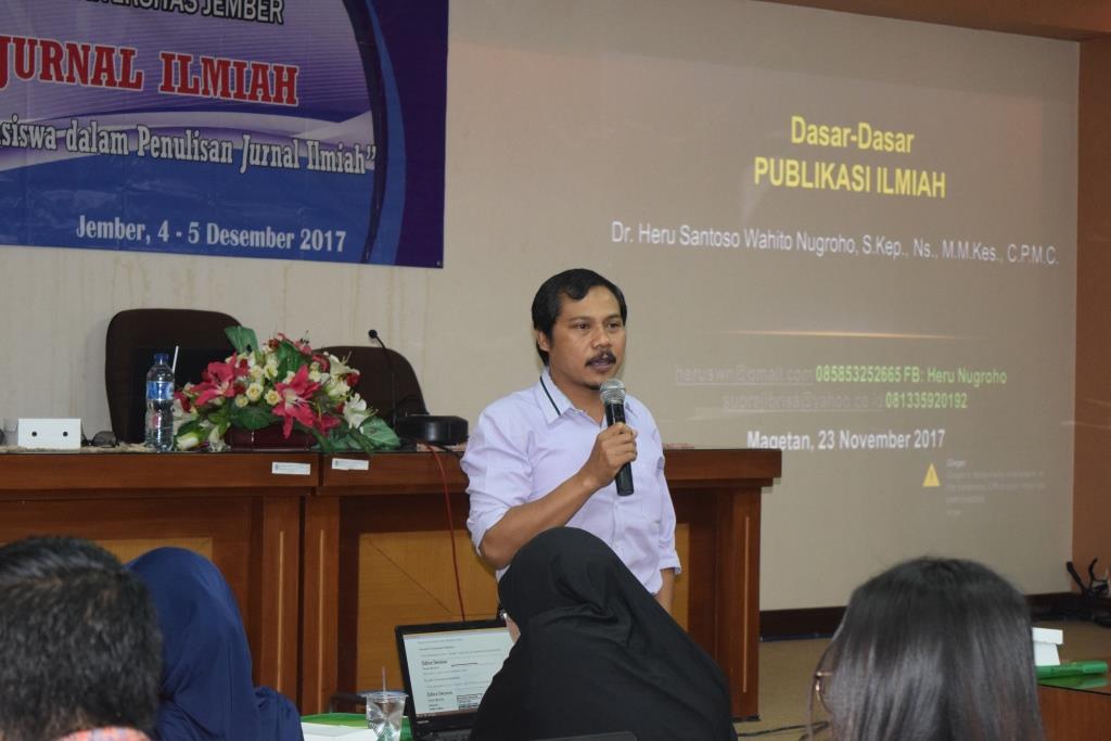 Heru Santoso: “Jangan melakukan plagiat !, lakukan penulisan dengan gaya kita sendiri”.