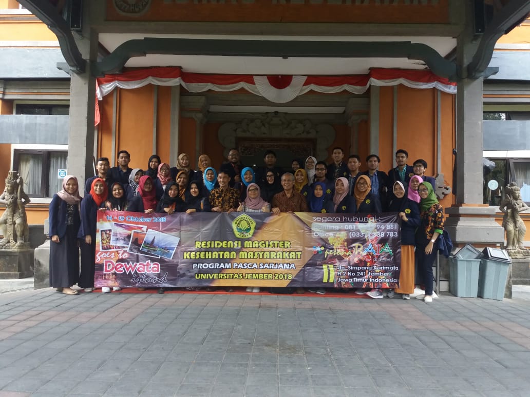 MAHASISWA PROGRAM STUDI MAGISTER ILMU KESEHATAN MASYARAKAT PASCASARJANA UNIVERSITAS JEMBER MELAKUKAN RESIDENSI DI PULAU DEWATA BALI.